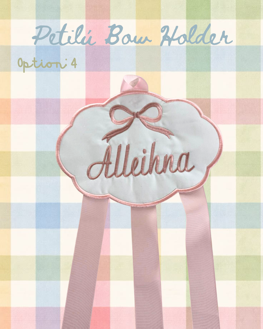 Embroidered Bow Holder