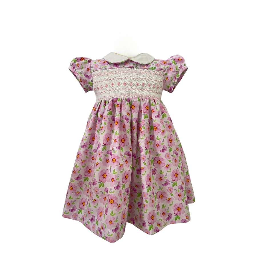 Emma - Hand Smocked Cotton Dress