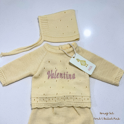 Knitted Coming Home Outfit - 3 Piece Set