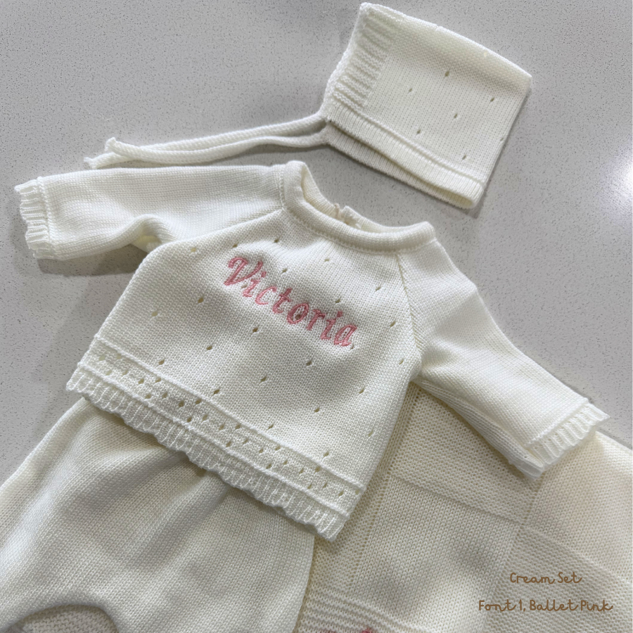 Knitted Coming Home Outfit - 3 Piece Set