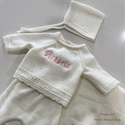 Knitted Coming Home Outfit - 3 Piece Set