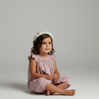 Julieta - Cotton Romper with Smock