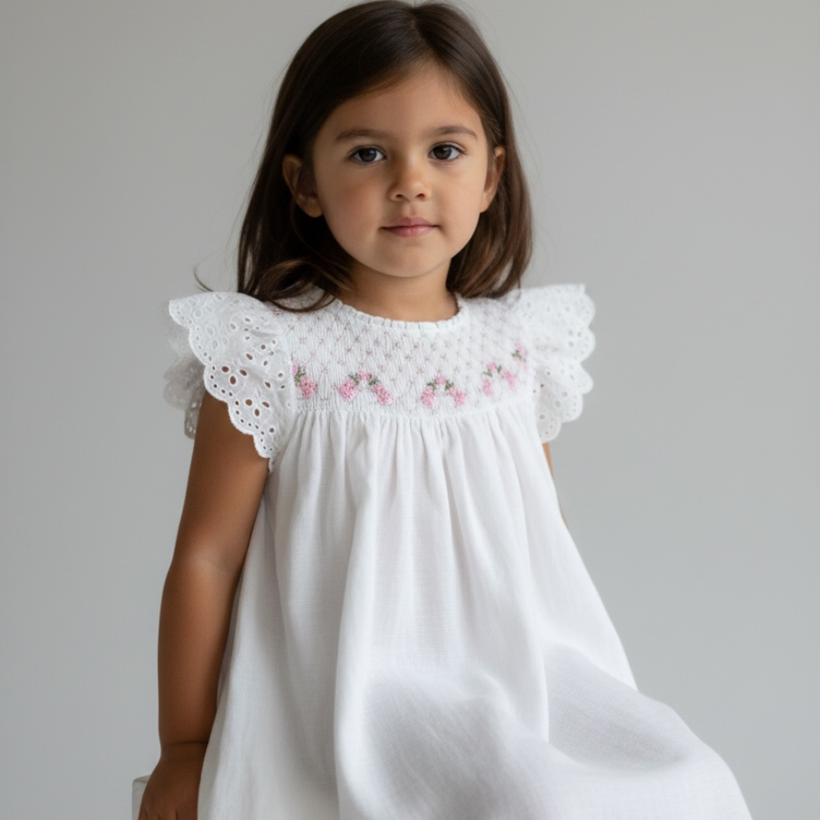 Catalina - Muslin with Flutter Sleeves