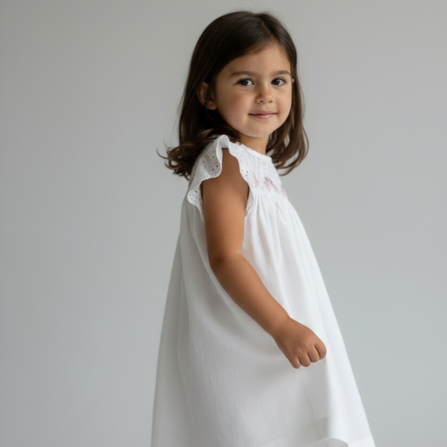Catalina - Muslin with Flutter Sleeves