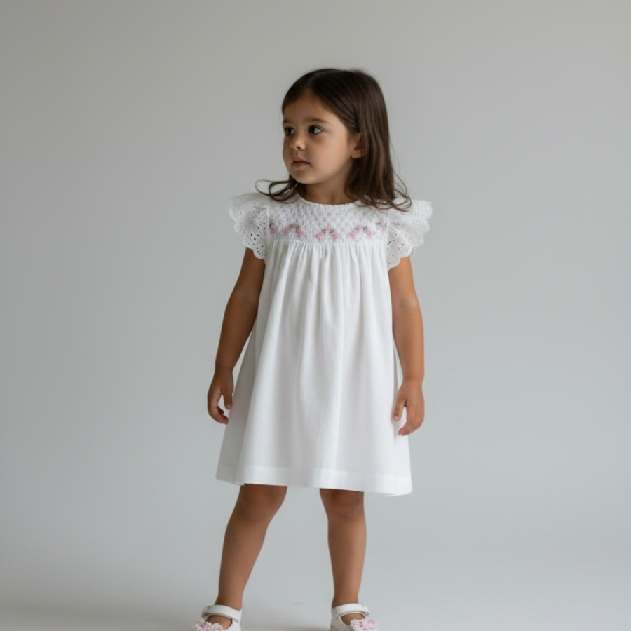 Catalina - Muslin with Flutter Sleeves