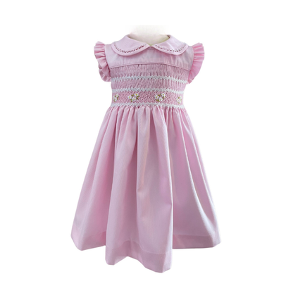 Cordelia - Hand Smocked Dress with Spanish Pique Fabric