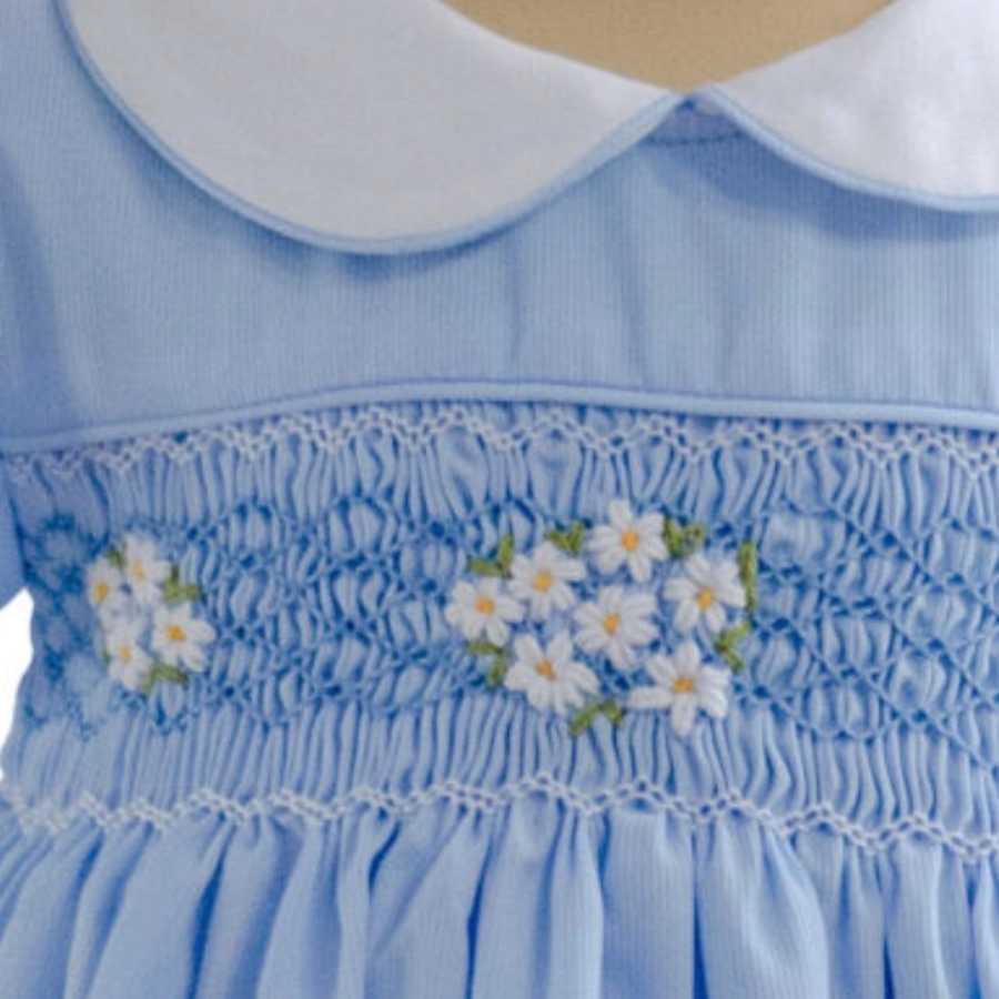 Alessandra - Hand Smocked Dress - Spanish Pique Fabric