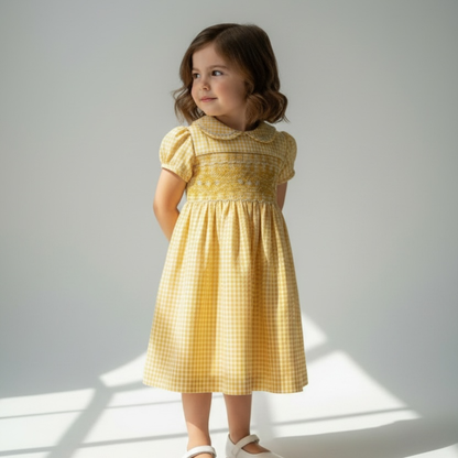 Luciana - Hand Smocked Cotton Dress