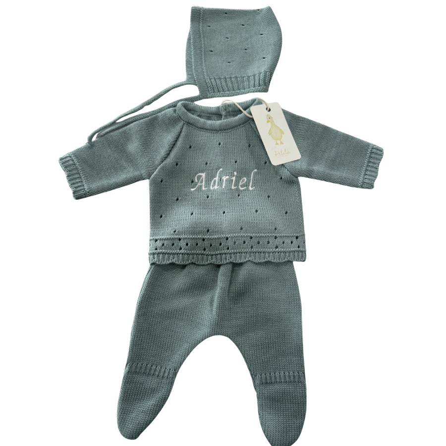 Knitted Coming Home Outfit - 3 Piece Set