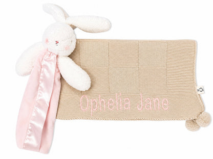 Bunny Buddy and Pompon Blanket Bundle