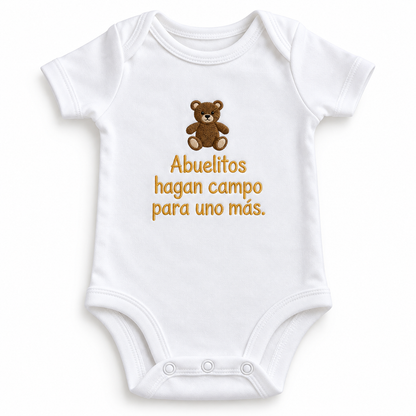 Grandparents Pregnancy Announcement Embroidered Onesie