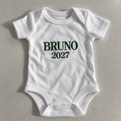 Personalized Baby 2026/2027 Embroidered Onesie