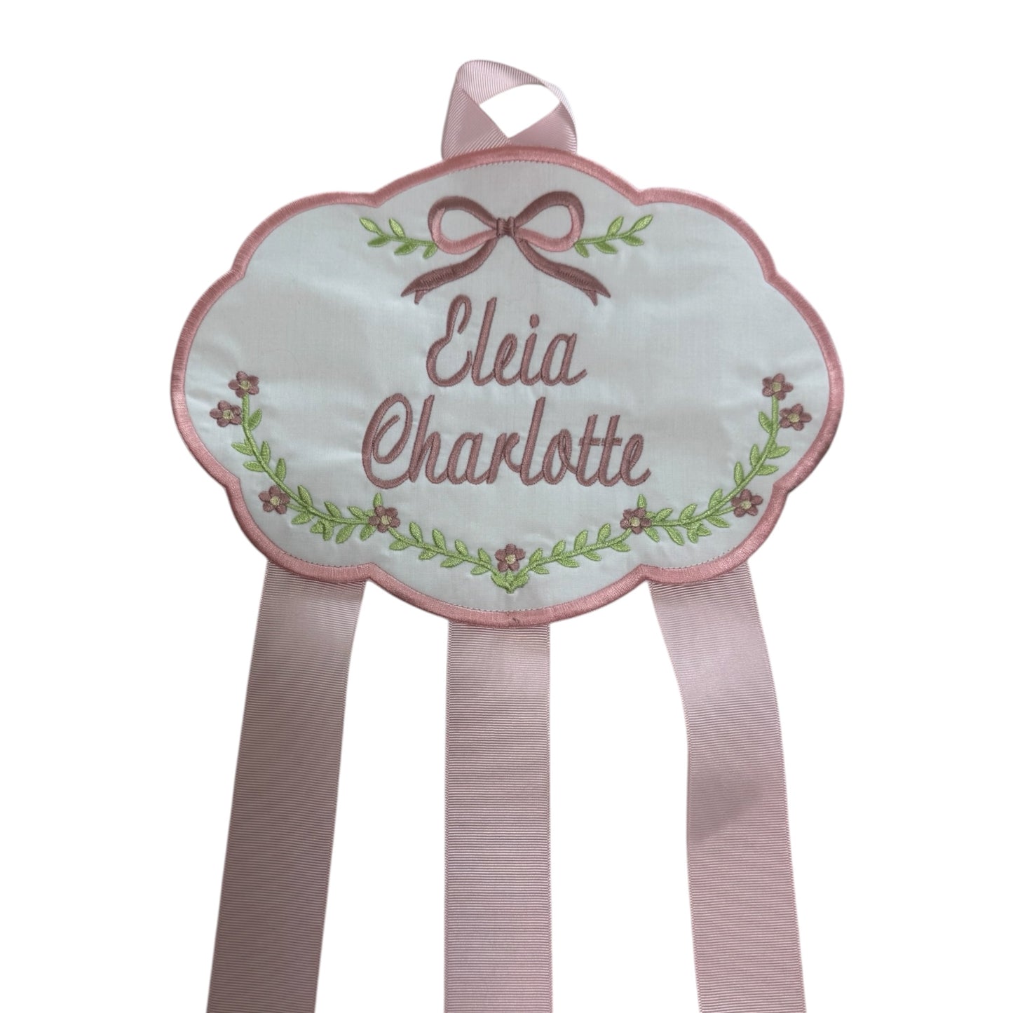 Embroidered Bow Holder