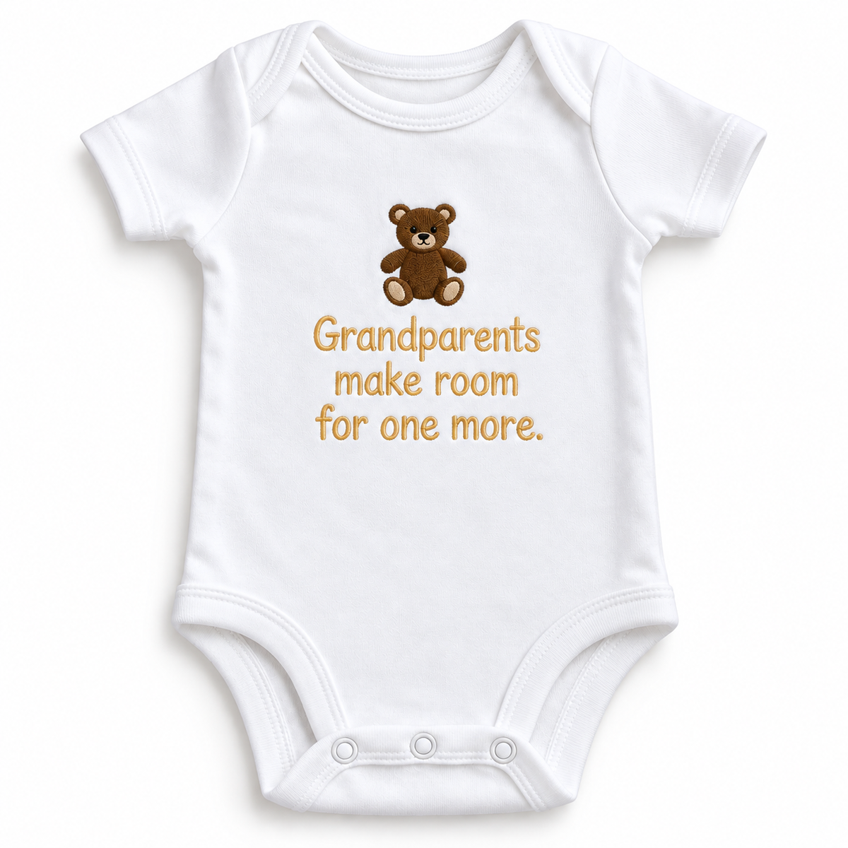 Grandparents Pregnancy Announcement Embroidered Onesie