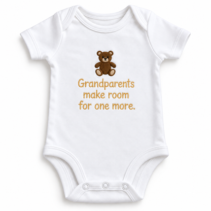 Grandparents Pregnancy Announcement Embroidered Onesie
