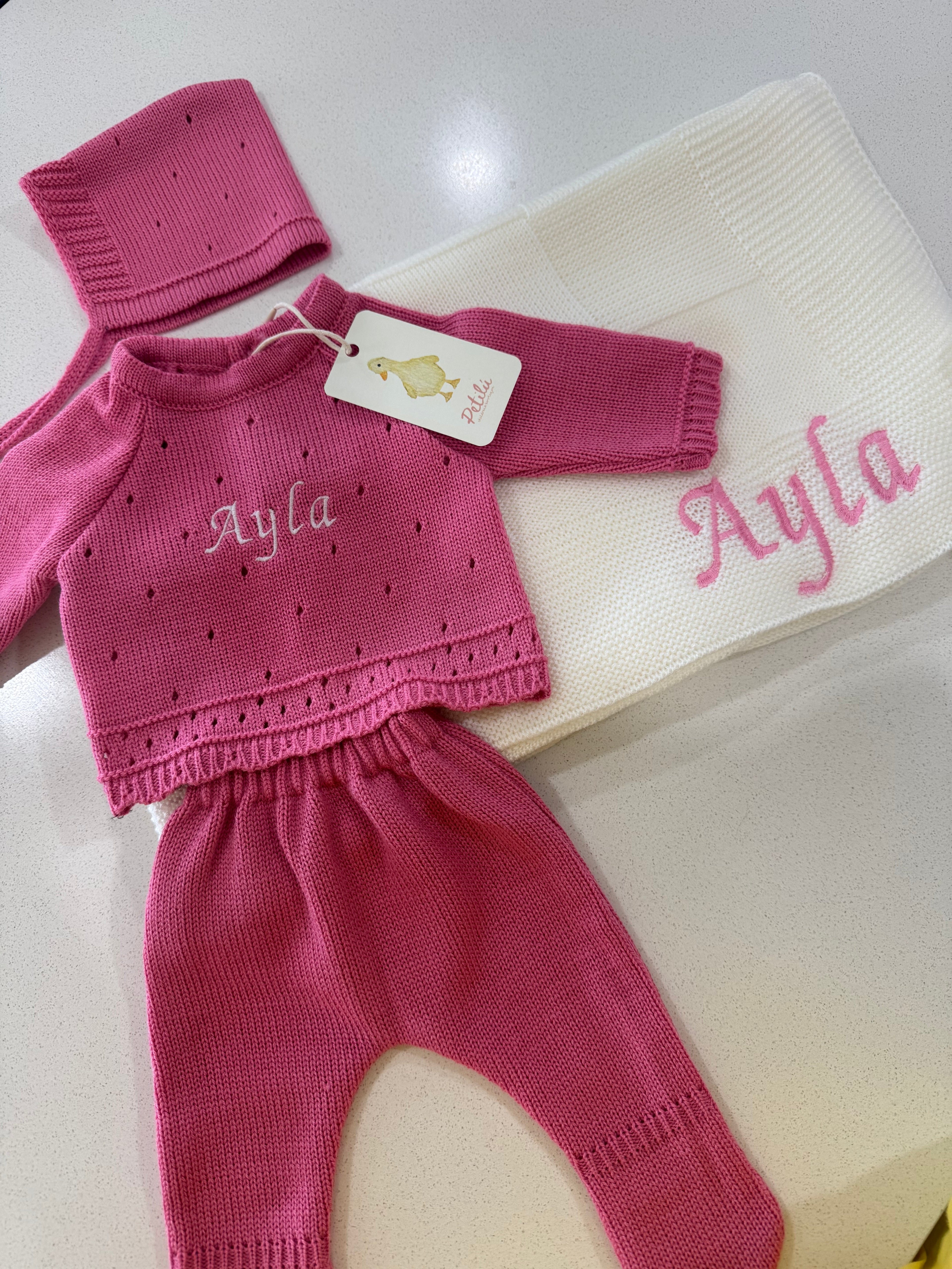 Knitted Coming Home Outfit - 3 Piece Set