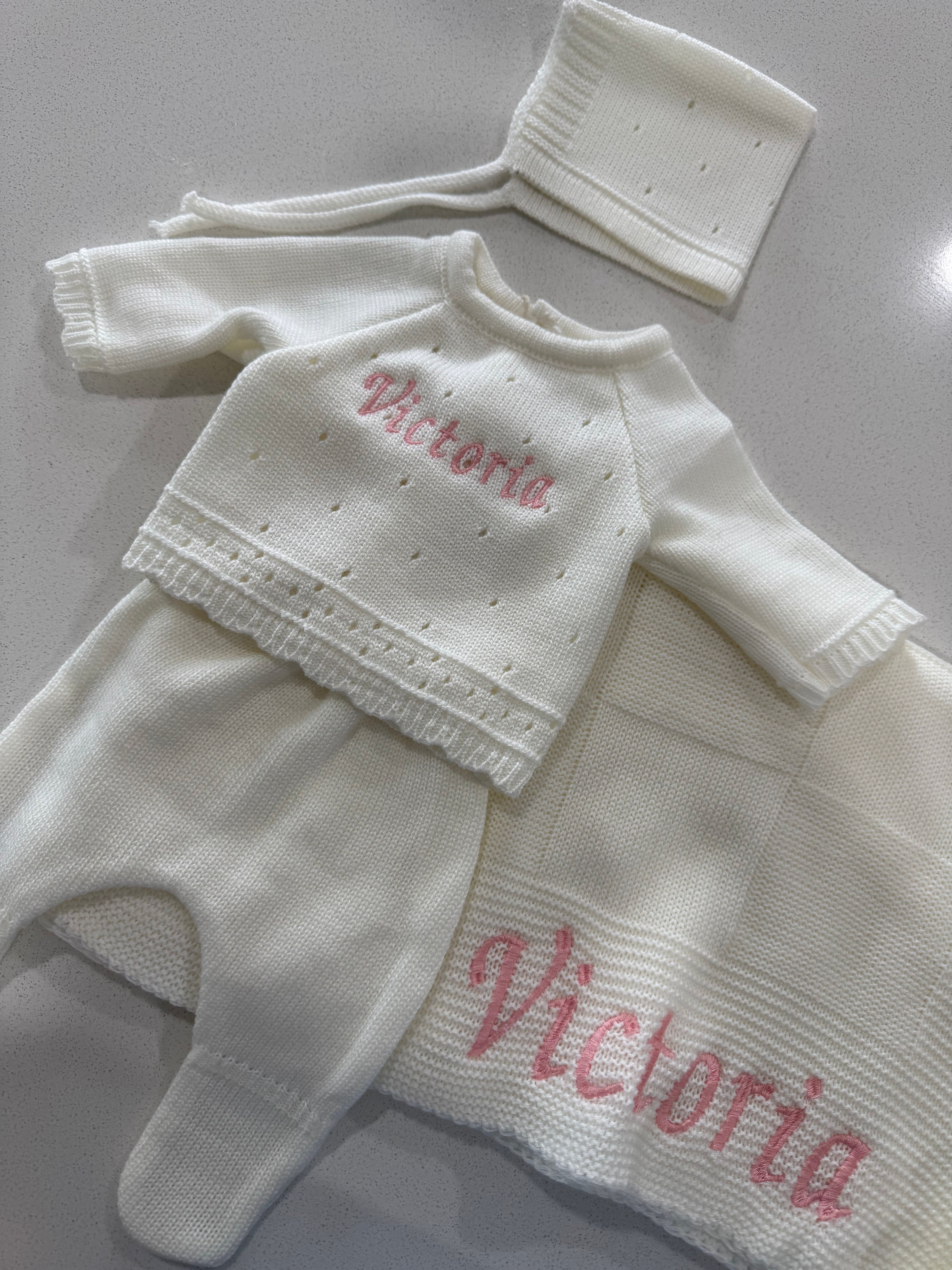 Knitted Coming Home Outfit - 3 Piece Set