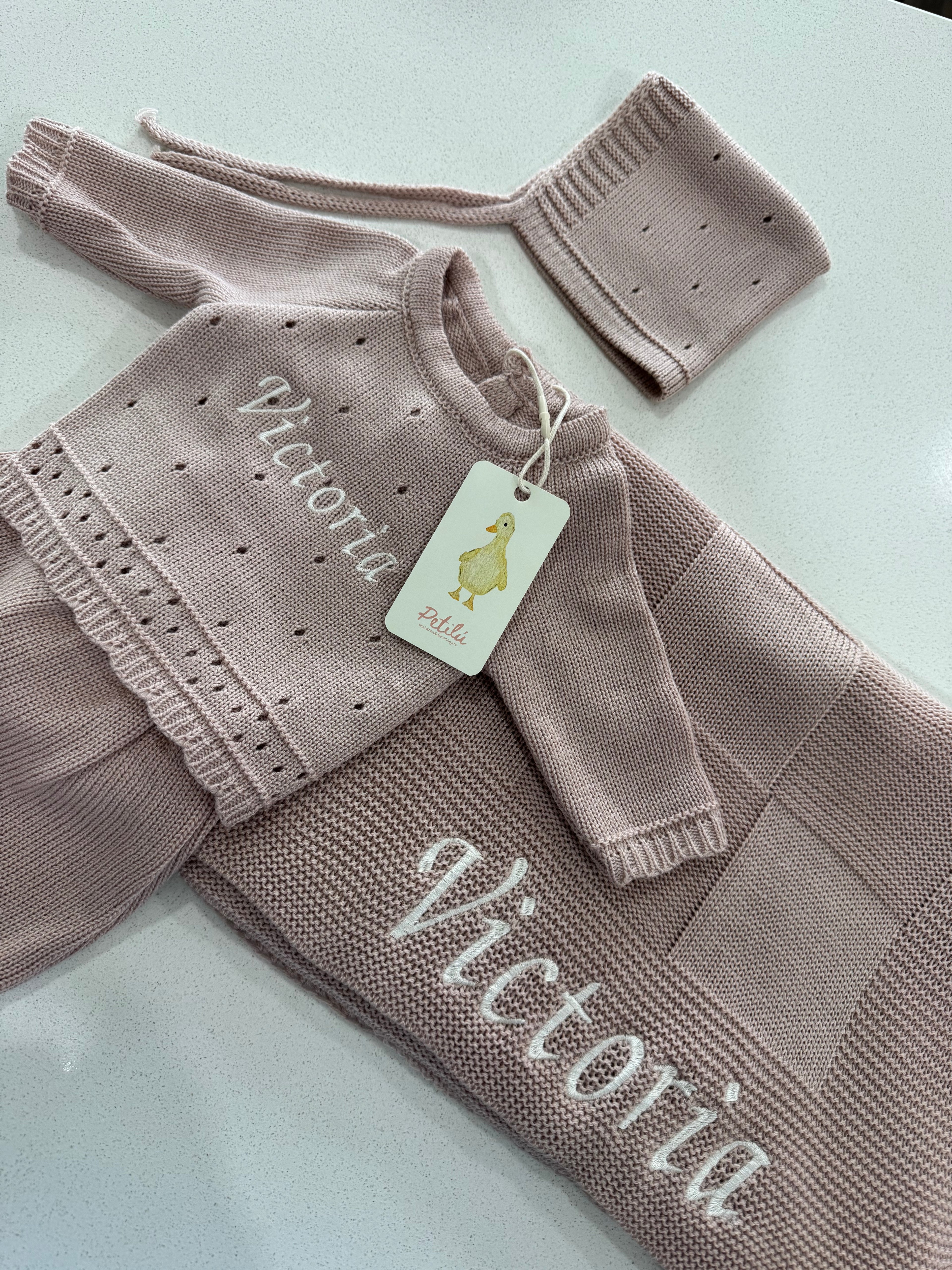 Knitted Coming Home Outfit - 3 Piece Set