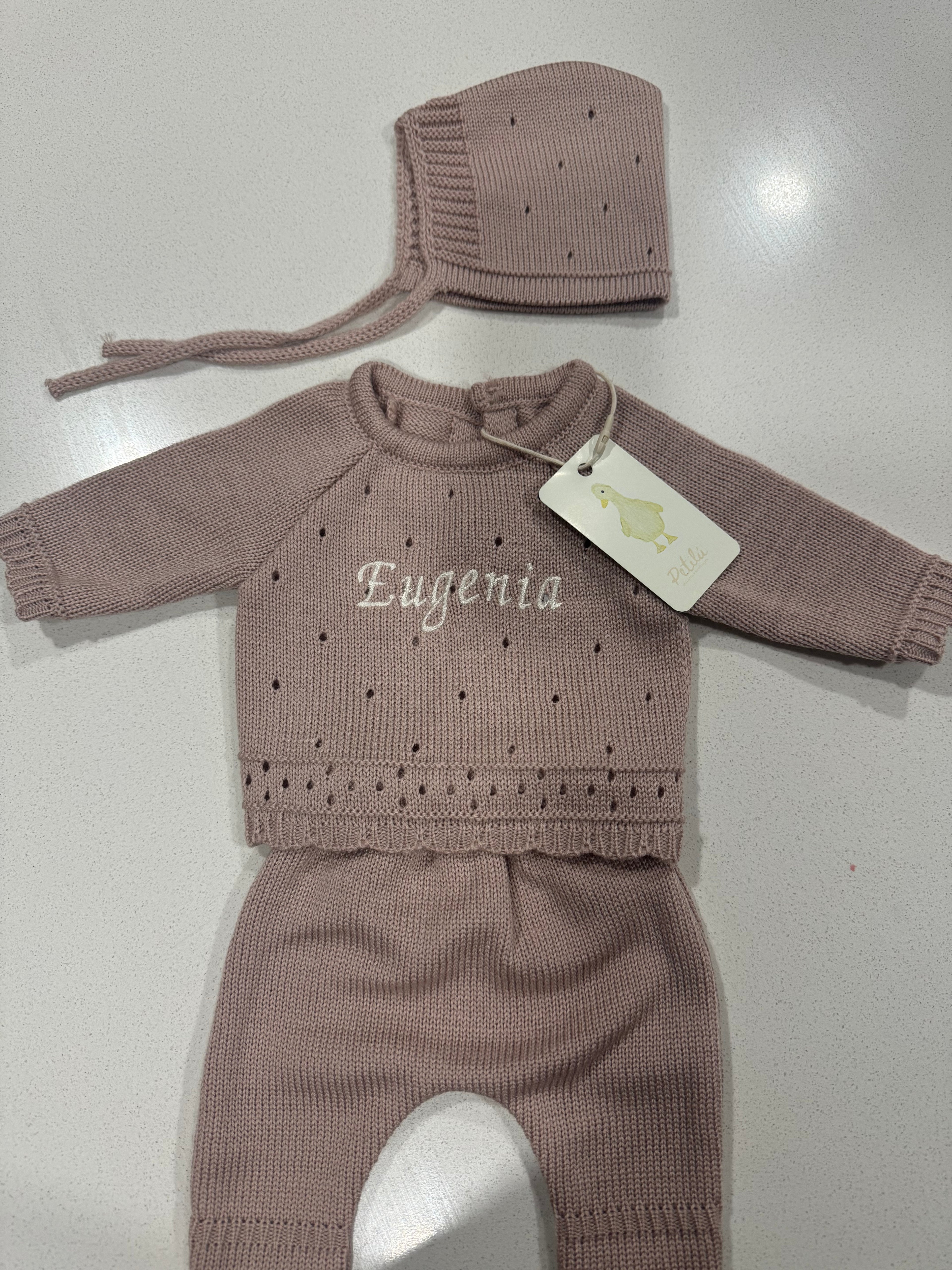 Knitted Coming Home Outfit - 3 Piece Set