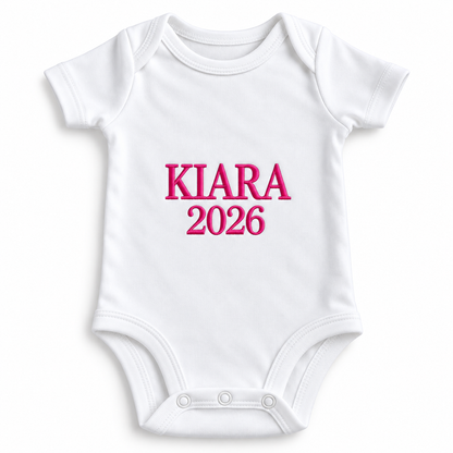 Personalized Baby 2026/2027 Embroidered Onesie