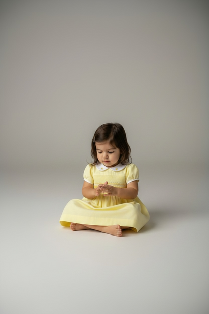 Emilia - Hand Smocked Dress with Spanish Pique Fabric