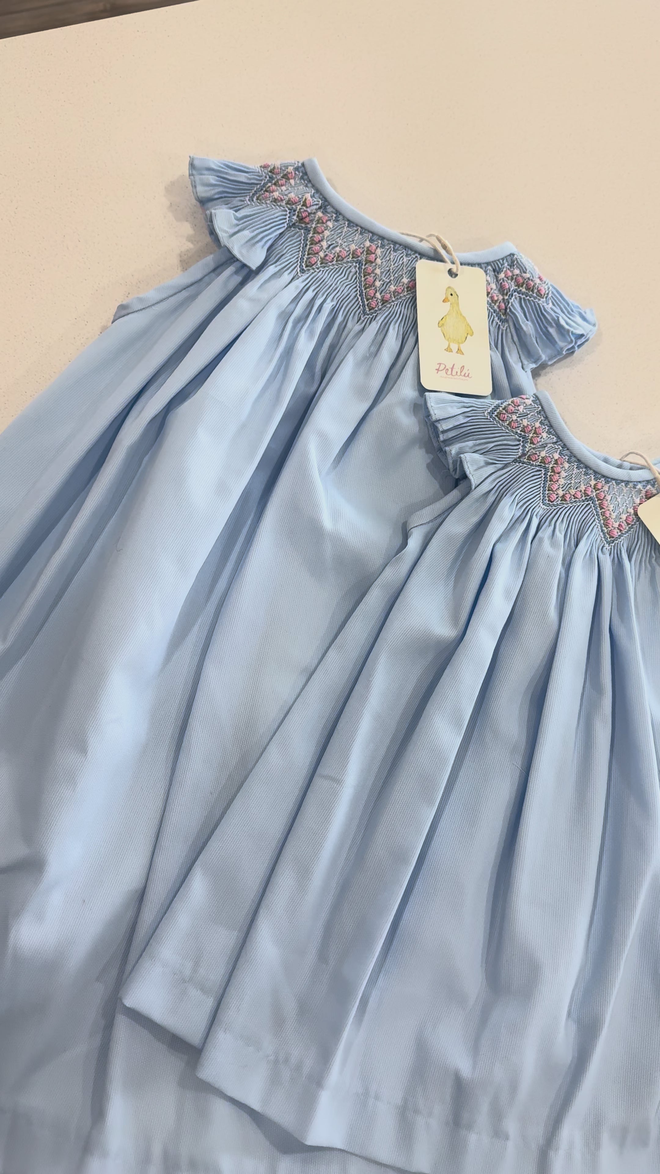 Arabella - Hand Smocked Dress with Pique Fabric