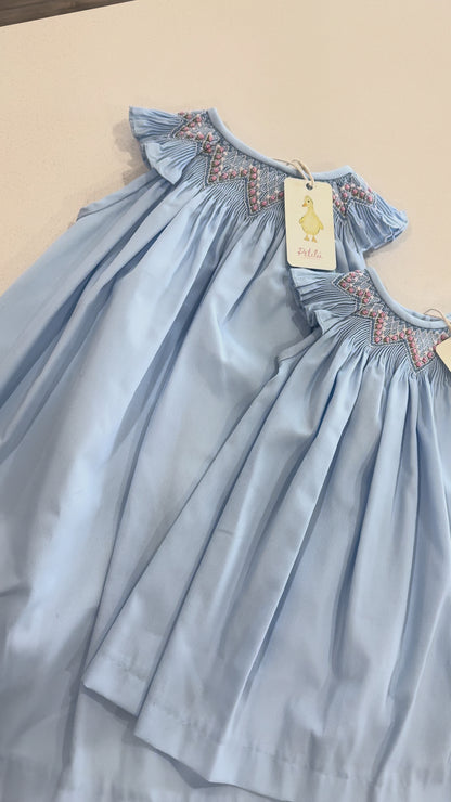 Arabella - Hand Smocked Dress with Pique Fabric